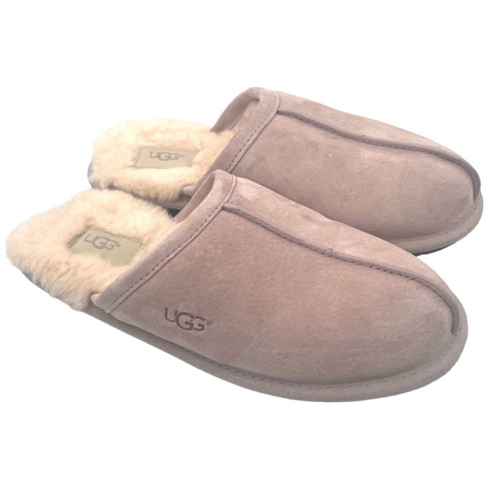 UGG Women's Suede Sheepskin Scuff Slippers, Pearl Blush, Size 8